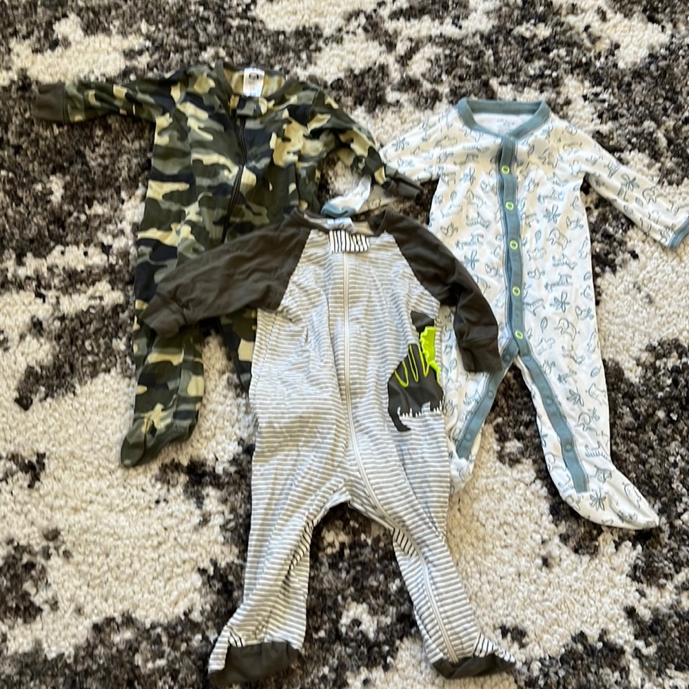 3 sleepers For boys size 3-6 months